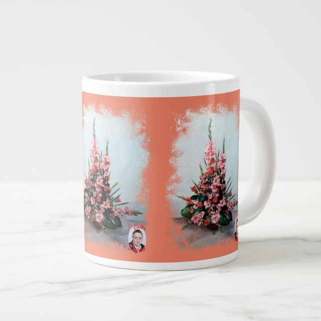 Taza De Café Gigante Bodegón de flores Jumbo Mugg (Framsida höger)