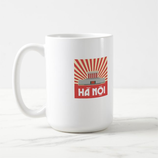 Taza de Café Hanói Vietnam - Mausoleo de HoChiMinh Kaffemugg (Vänster)