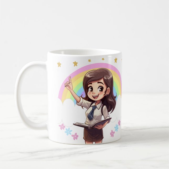 Taza de café kawaii para profesoras kaffemugg (Vänster)