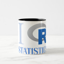 Taza de café o té de I love R Statistics Två-Tonad Mugg