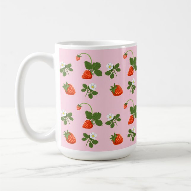 Taza De Café Strawberries Kaffemugg (Vänster)