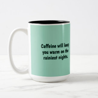taza de café temática lluvia Två-Tonad mugg
