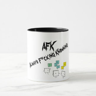 Taza de Cerámica Negra Mate 'AFK' (Always F*cking Mugg
