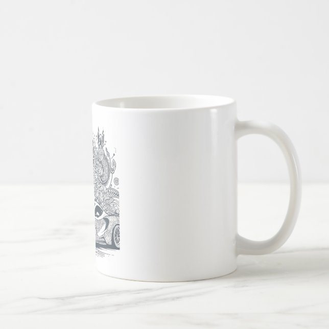 Taza de Coche Deportivo con Mandalas Kaffemugg (Höger)