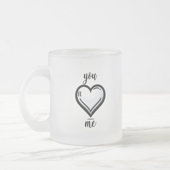 Taza De Cristal Esmerilado cup for lovers Frostad Glasmugg (Vänster)