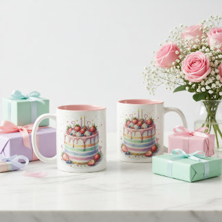 Taza de cumpleaños Två-Tonad mugg