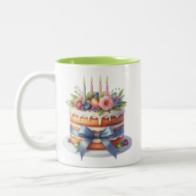 Taza de cumpleaños  Två-Tonad mugg (Vänster)