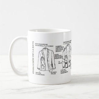Taza de evolución de la bata de medico kaffemugg
