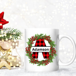 ’Taza de navidad personalizada con letra A’ Kaffemugg