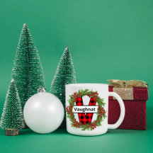 ’Taza de navidad personalizada con letra V’ Coff