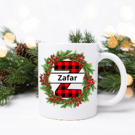’Taza de navidad personalizada con letra Z’ Kaffemugg