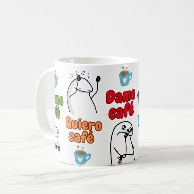 Taza de quiero café 11 onzas kaffemugg (Framsida vänster)