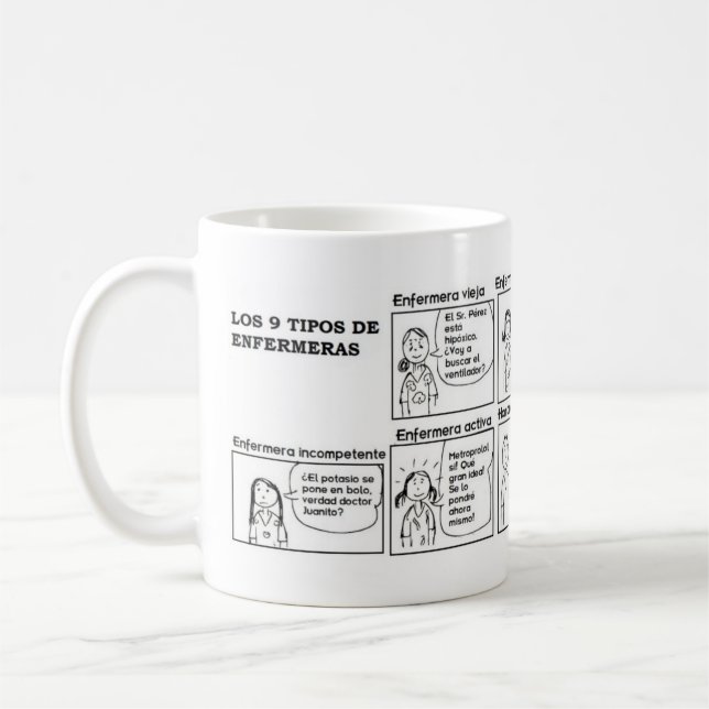 Taza de tipos de enfermeras kaffemugg (Vänster)