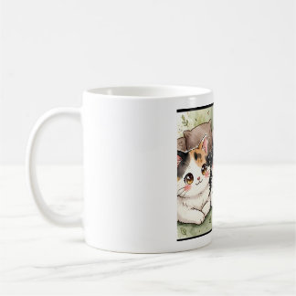Taza de tres Gatitos Kawaii Sentados Kaffemugg
