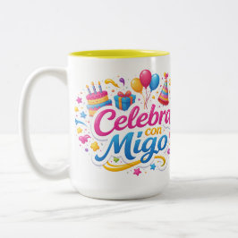 Taza de Viaje y de Regalo con Diseño “Celebra Conm Två-Tonad Mugg