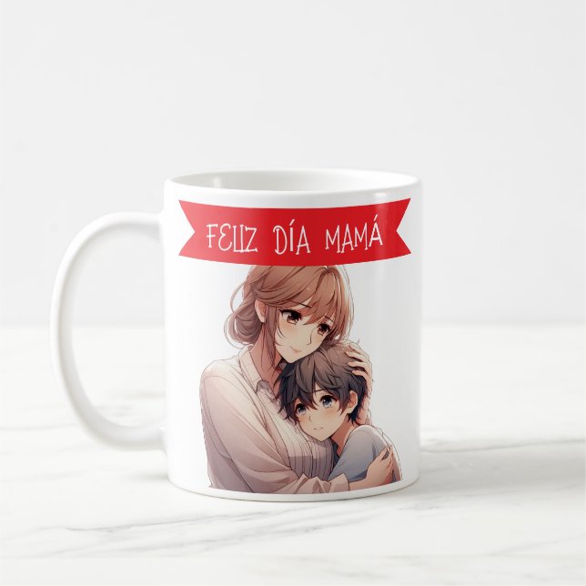Taza día de la madre diseño anime kaffemugg (Vänster)