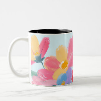 Taza floreada y chic Två-Tonad mugg