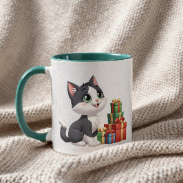 Taza gatito kawaii con regalos diseño adorable  mugg
