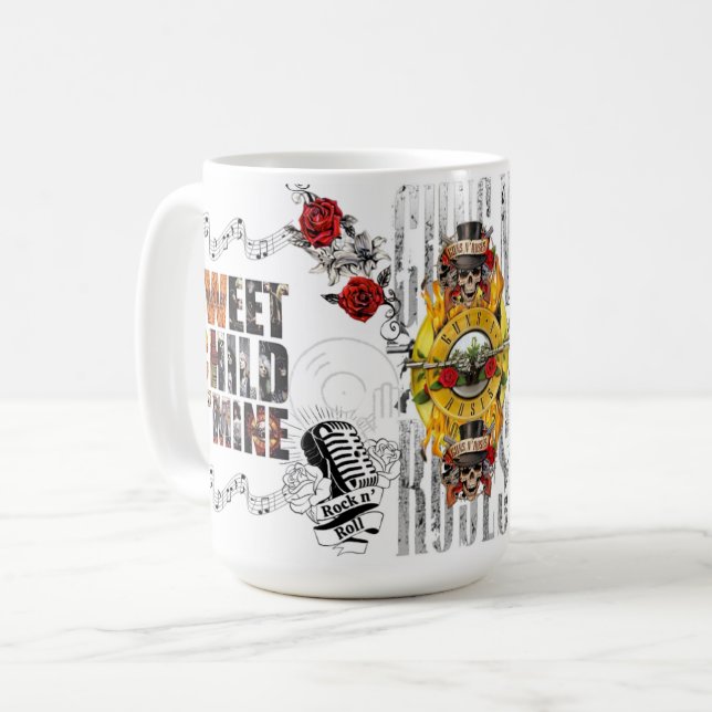 taza grande con diseño exclusivo Banda de rock Kaffemugg (Framsida vänster)