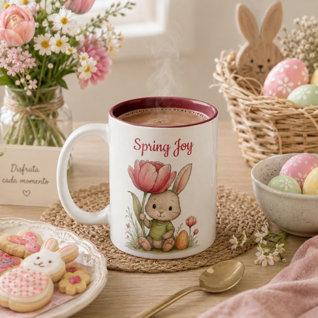 Taza Happy Easter para café Två-Tonad Mugg (Skapare uppladdad)