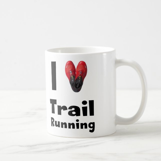 Taza "I love Trail Running" Kaffemugg (Höger)
