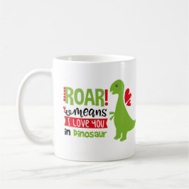 Taza infantil con dinosaurio verde "Te quiero" Kaffemugg