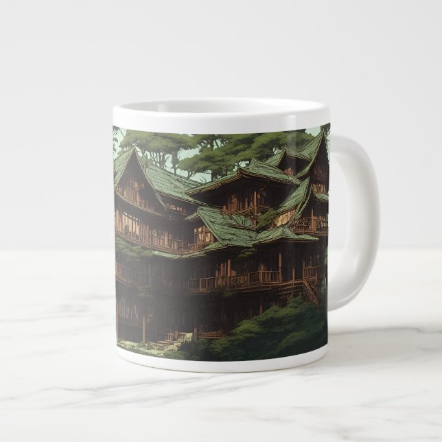 Taza Jumbo fantasy house forest Mugg (Framsida höger)
