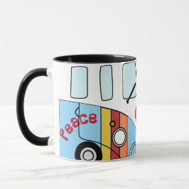 Taza Kombi Arcoíris Peace – Diseño Hippie Psicodél Mugg