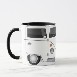 Taza Kombi Blanca Minimalista – Furgoneta Retro pa Mugg