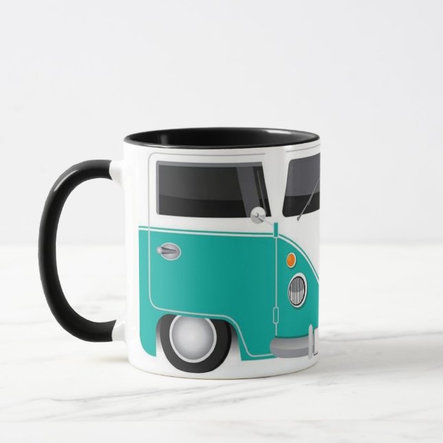 Taza Kombi Turquesa Vintage – Diseño Retro Estilo  Mugg (Vänster)