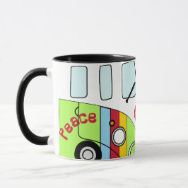 Taza Kombi Verde Neón – Diseño Psicodélico Brillan Mugg