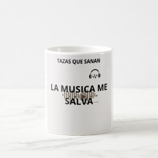 Taza la música me salva kaffemugg