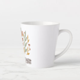 Taza Latte Motivacional Flores Boho
