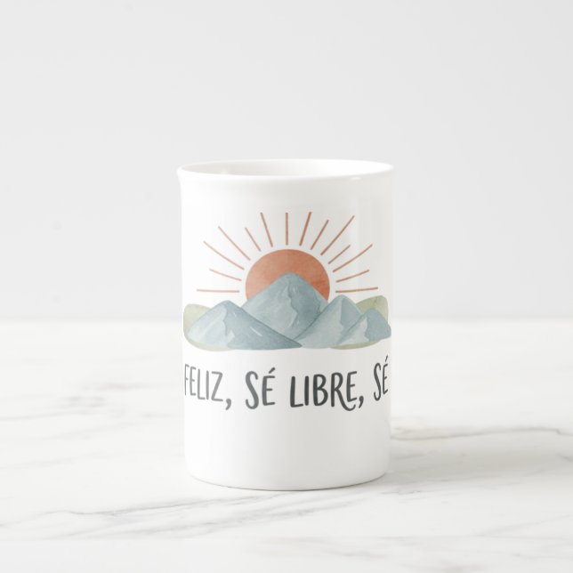 Taza Latte Motivacional Montañas Benporslin Mugg (Framsidan)