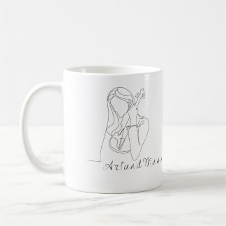 Taza Llamativa de música y arte. Kaffemugg