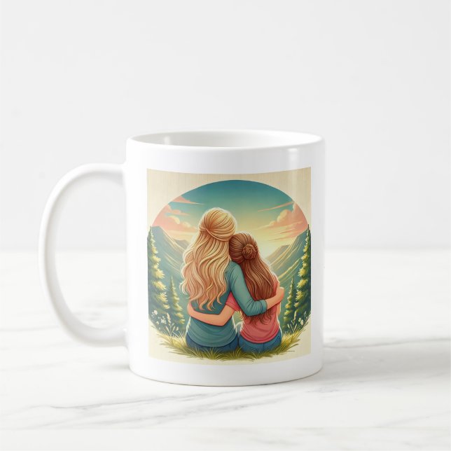 Taza madre hija adolescente kaffemugg (Vänster)