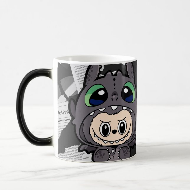 taza magica con motivo labubu magisk mugg (Vänster)