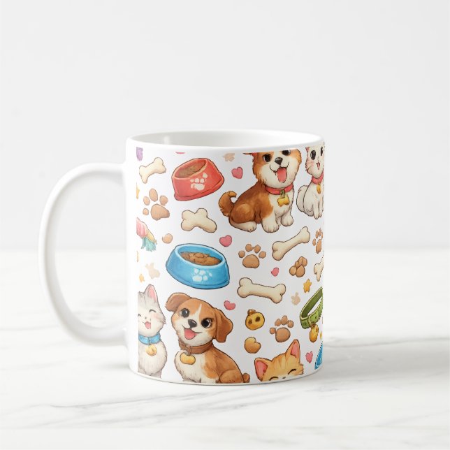 Taza mascota adorable kaffemugg (Vänster)