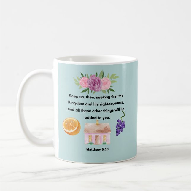Taza "Matthew 6:33" Kaffemugg (Vänster)