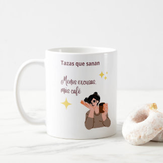Taza Menos excusas Mas café – Taza Motivación  Kaffemugg