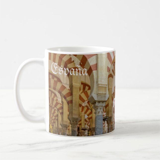 taza mezquita de Córdoba en España Kaffemugg (Vänster)