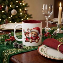 Taza Navideña con adorable osito Två-Tonad Mugg
