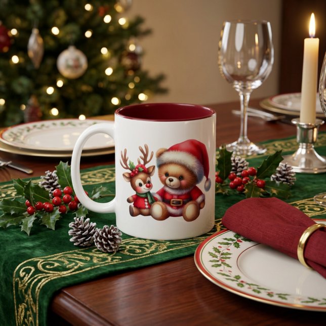 Taza Navideña con adorable osito Två-Tonad Mugg (Skapare uppladdad)