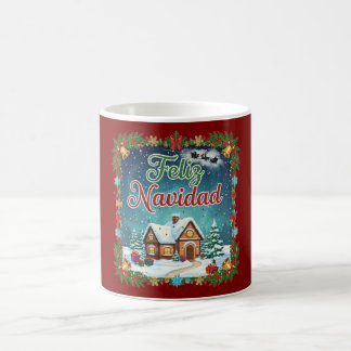 Taza navideña con diseño colorido y festivo kaffemugg