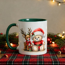 Taza navideña con un adorable osito Taza Mugg