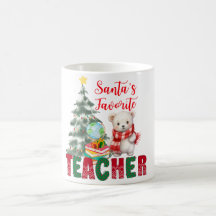 Taza navideña para maestros