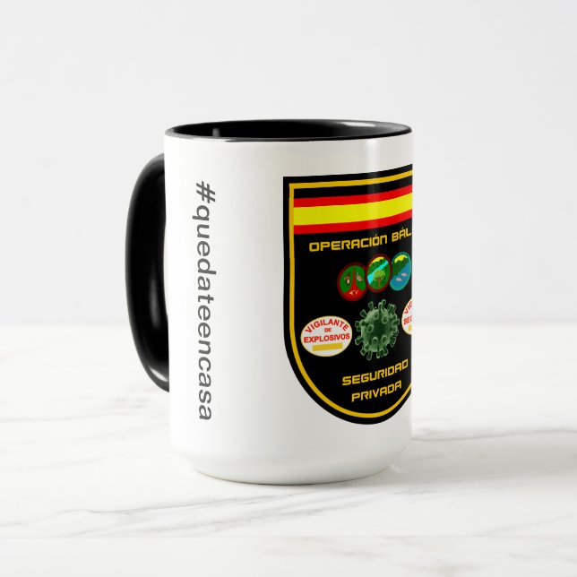 Taza Operación Bálmis Seguridad Privada España Mugg (Framsida vänster)