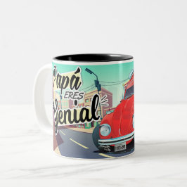 Taza Papá Eres Genial Vocho – Två-Tonad Mugg