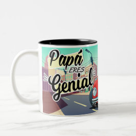 Taza Papá Eres Genial Vocho – Två-Tonad Mugg