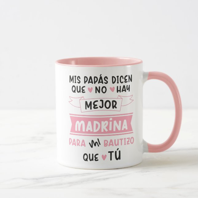 Taza para Madrina de Bautizo 11 oz Mugg (Höger)